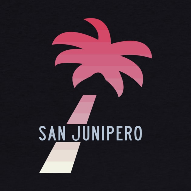 SAN JUNIPERO (Black Mirror) - TCKR Systems Palm Tree with Fading Paradise Pink Stripes by kickassfeminin
